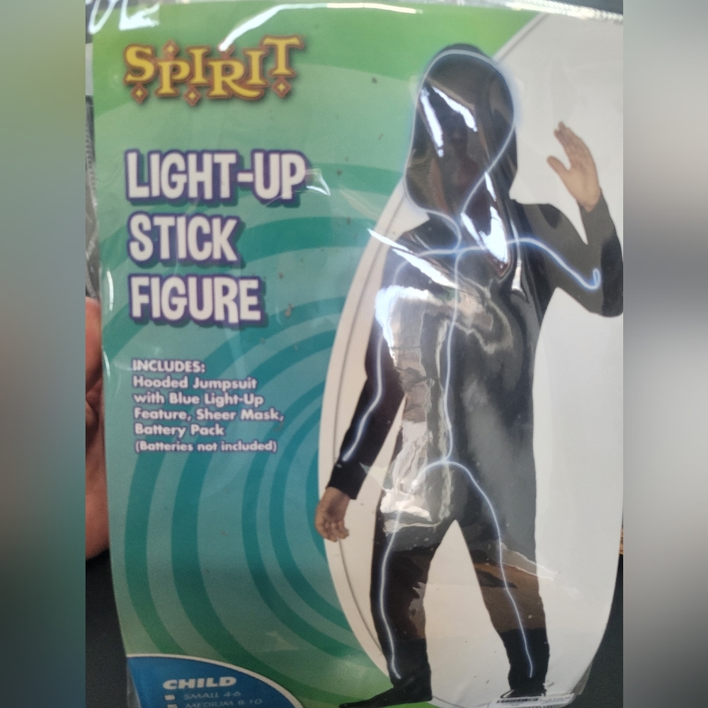 Blue Light-up Stick Figure Costume